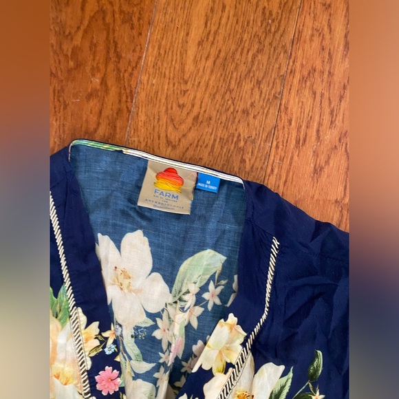 Anthropologie Farm Rio Midnight Flower Wrap Dress - Picture 5 of 8